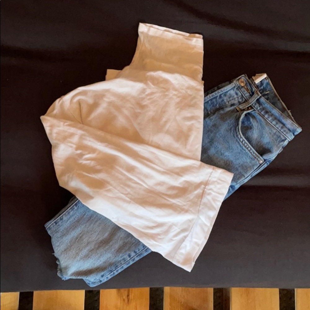 Free People white mock-neck long sleeve